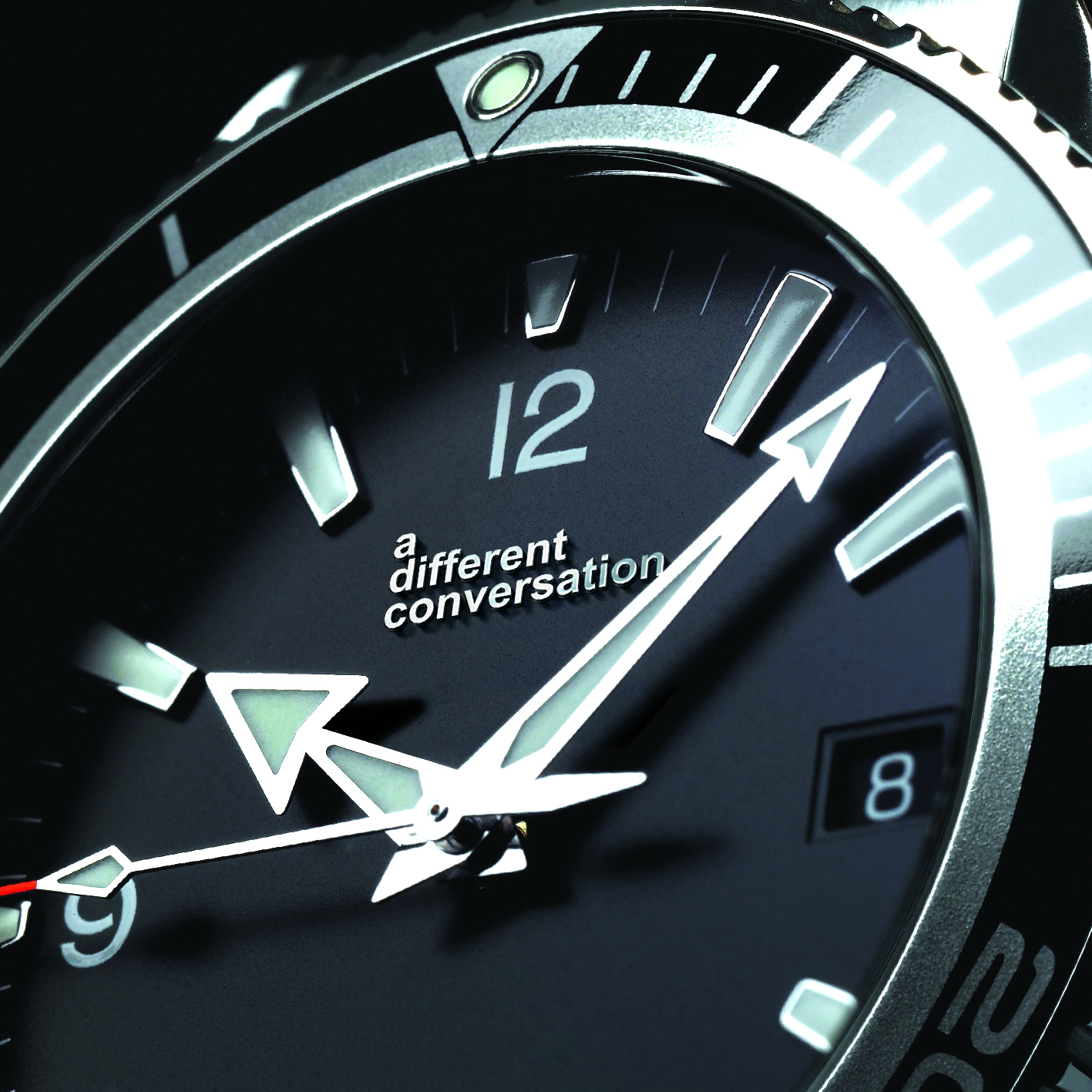 Watch with 'a different conversation' on the face